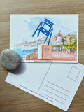 Postkarte A5 „Blauer Stuhl“