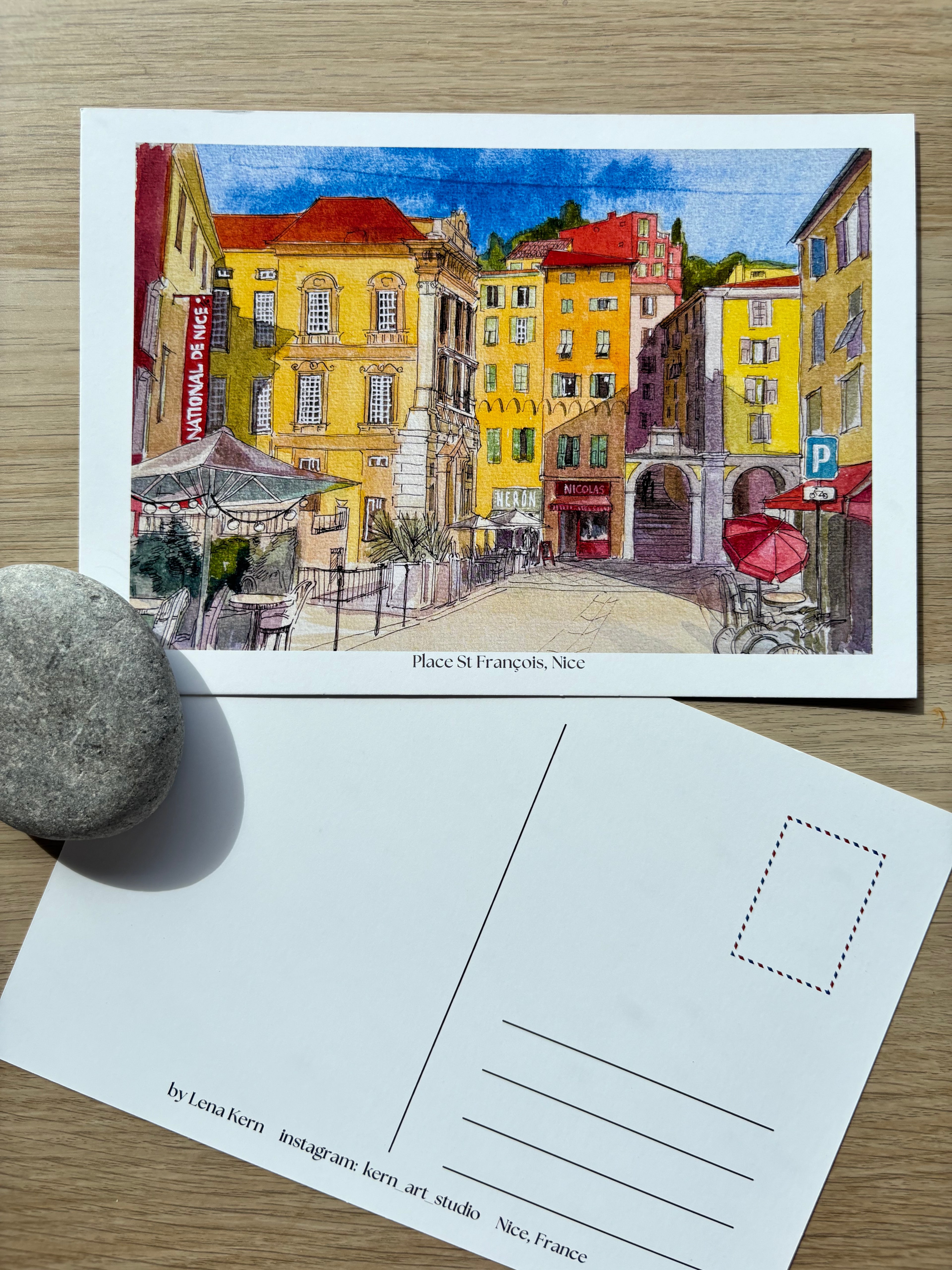 Postkarte A5 „Place Saint-François“