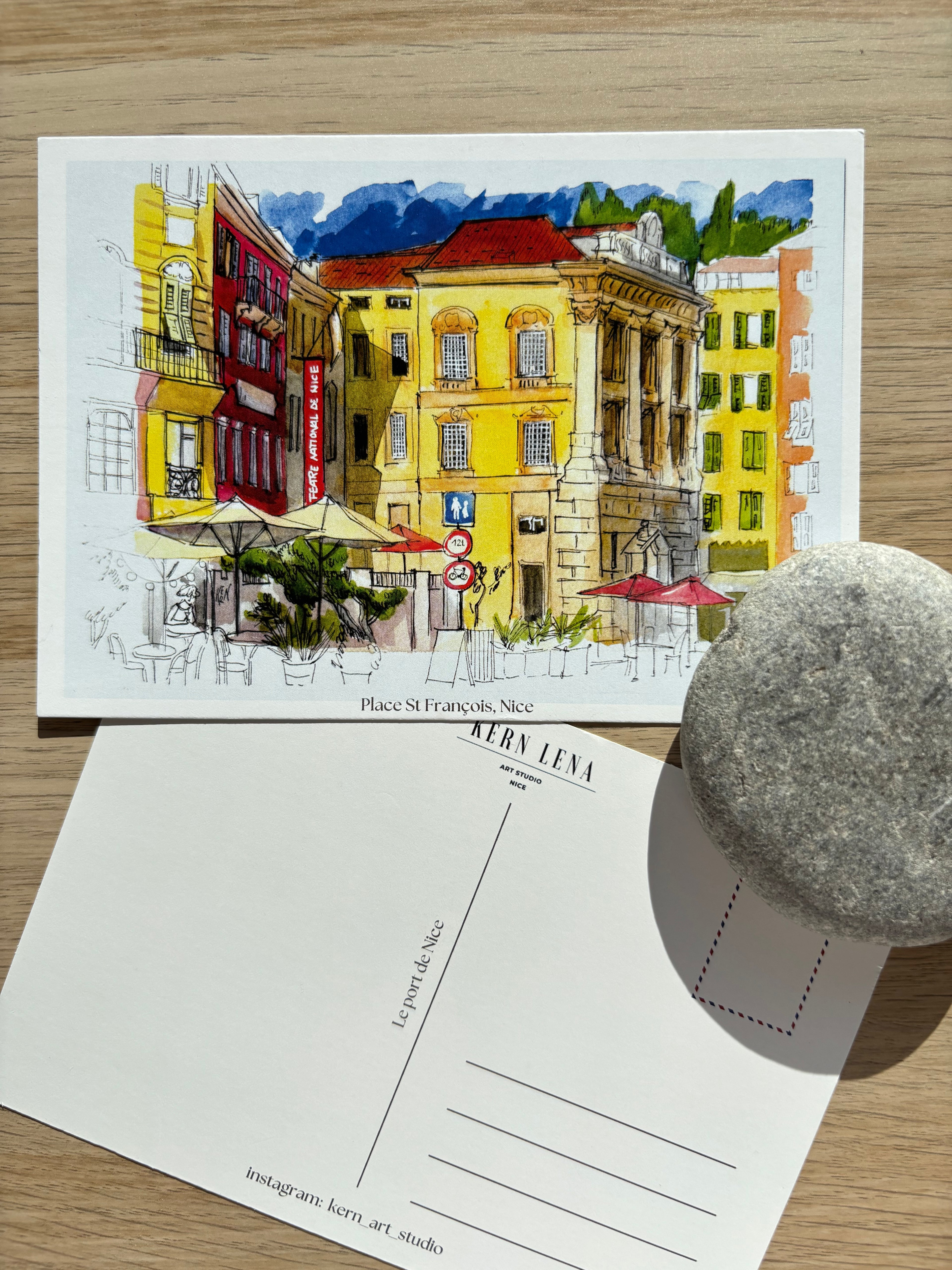 A6 Postcard "National Theatre of Nice"