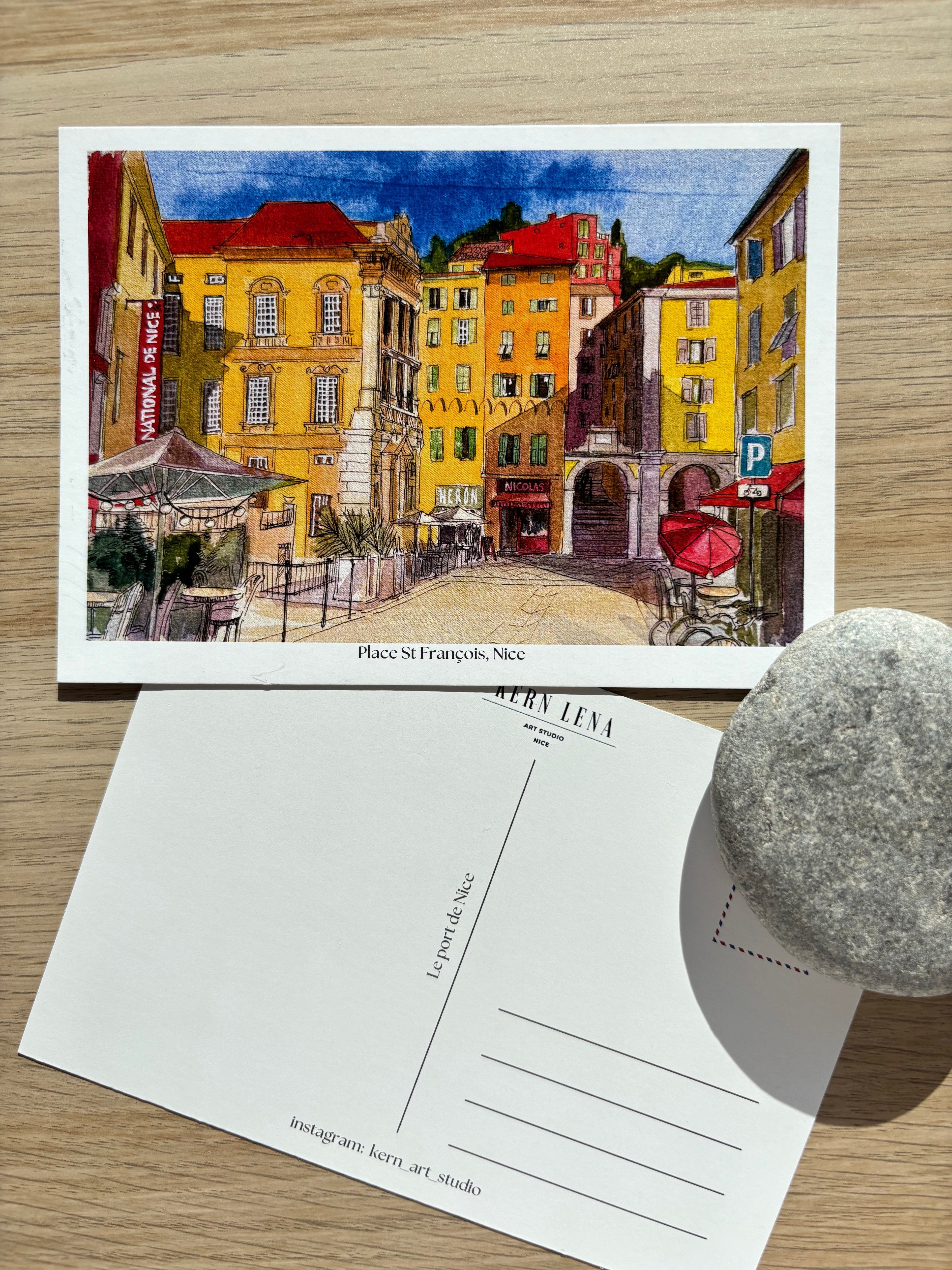 Postkarte A6 „Place Saint-François“