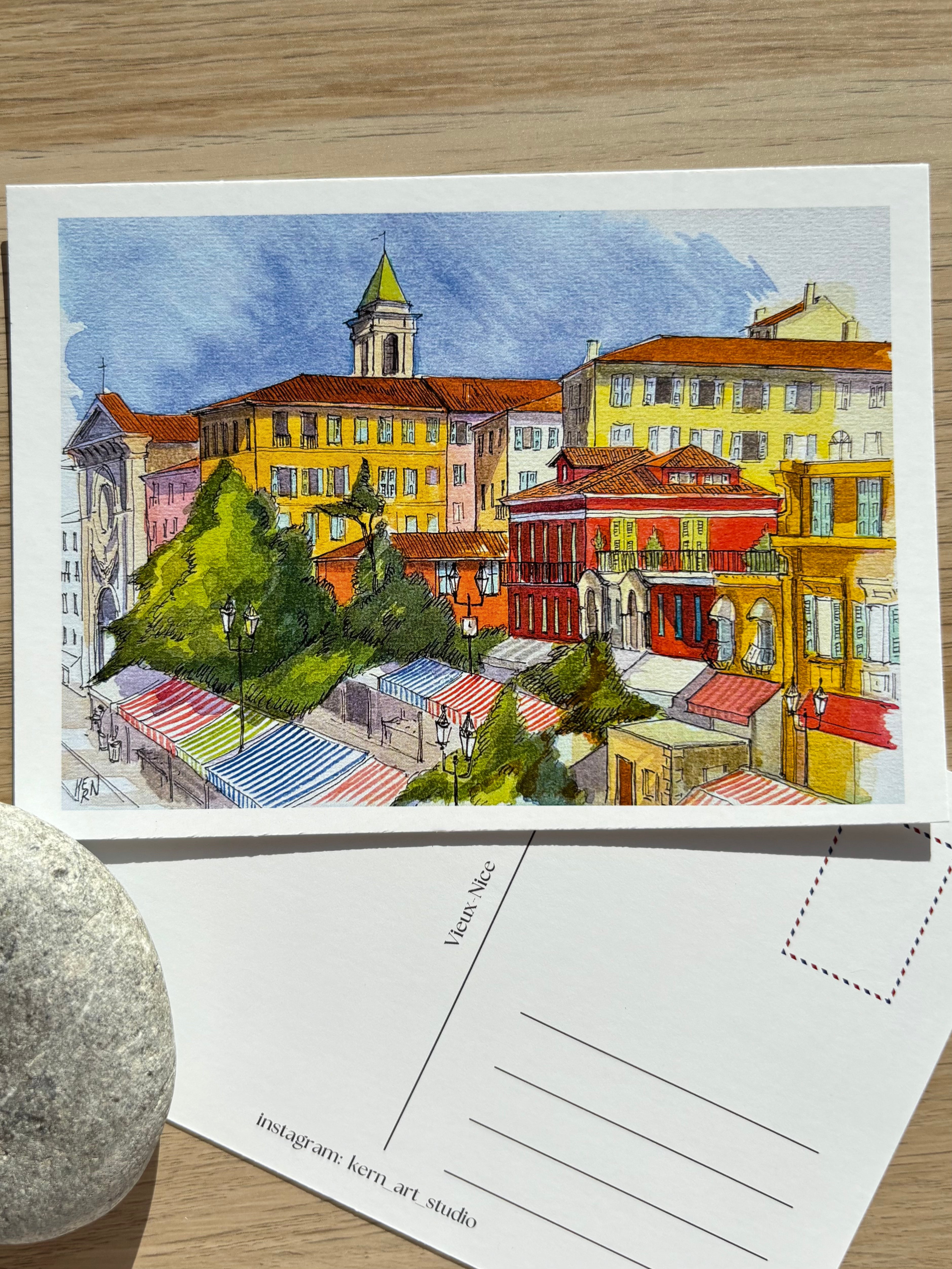 Postkarte A6 "Cours Saleya"