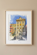 «Teatro Nazionale di Nizza » (18 × 24 cm) — Acquerello originale