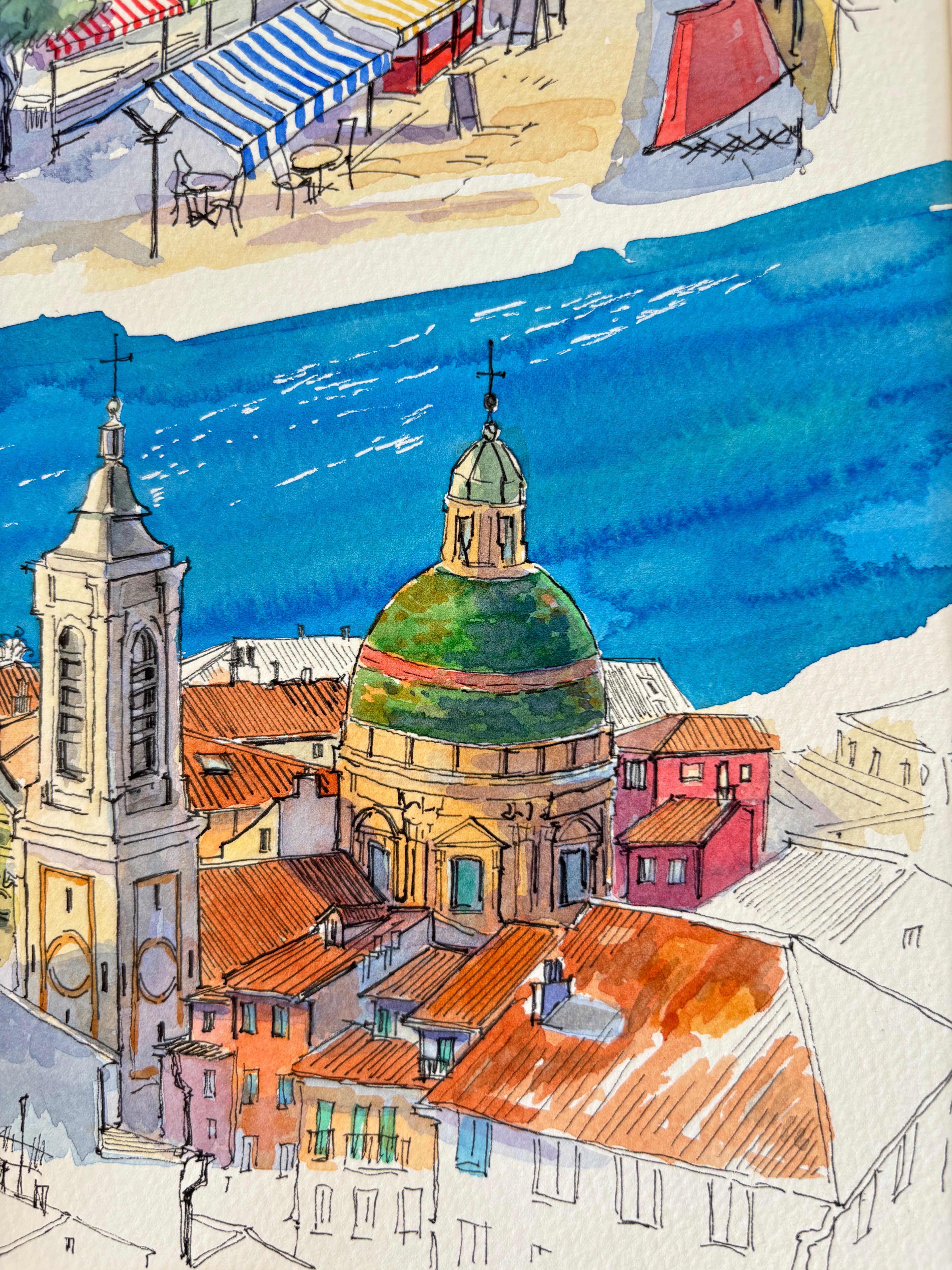 Diptychon „Altes Nizza“ (30 × 40 cm) — Mischtechnik