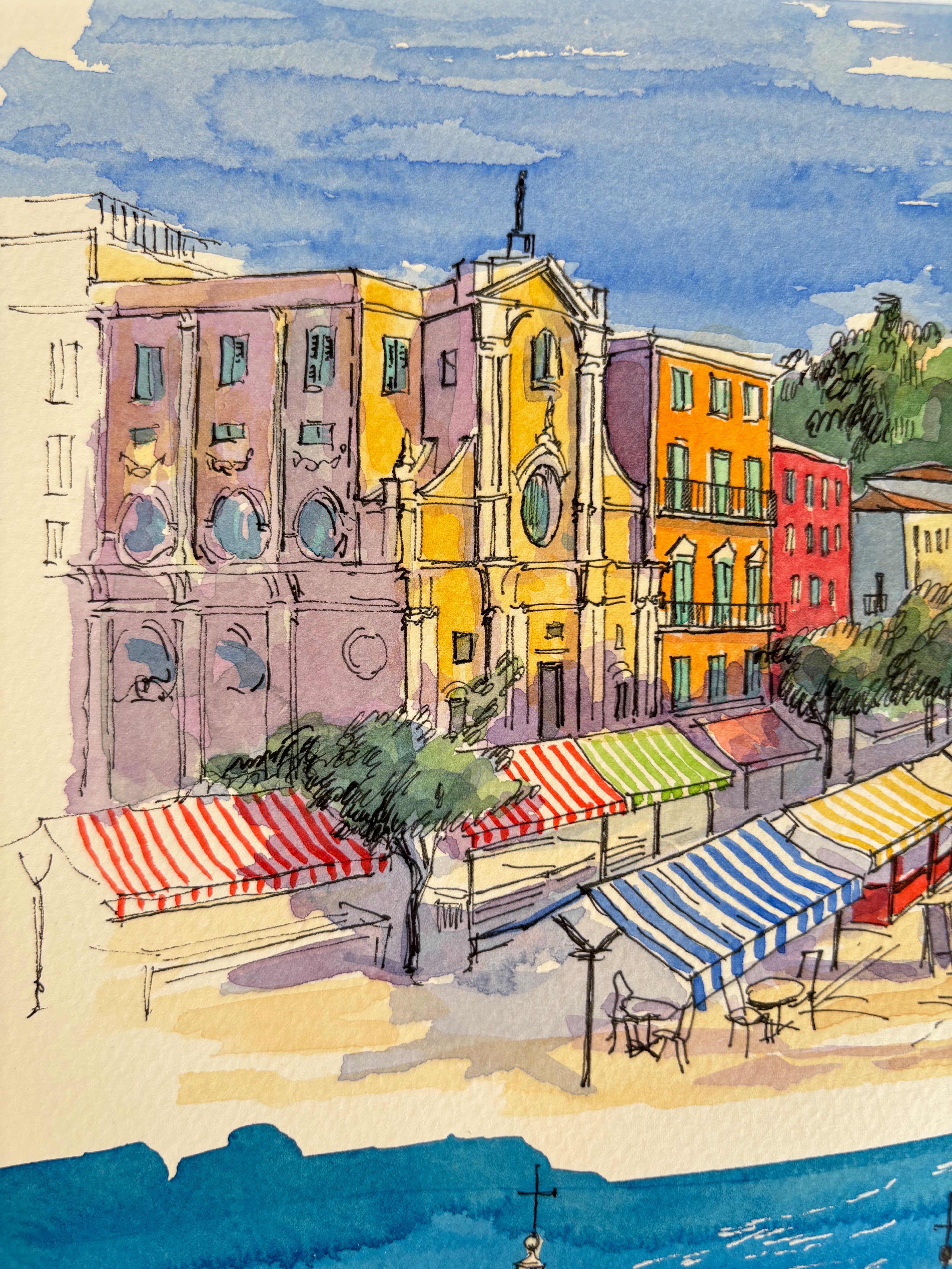 Diptychon „Altes Nizza“ (30 × 40 cm) — Mischtechnik