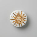 Scatola portagioie rotonda «Sole e Luna» - Porcellana dipinta a mano (8cm)
