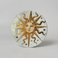 Scatolina rotonda per gioielli « Sole » - Porcellana dipinta a mano (8cm)