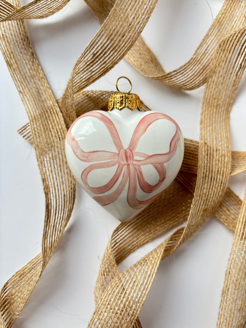 Palla di Natale - Fiocco rosa "Anastasia" (8cm)