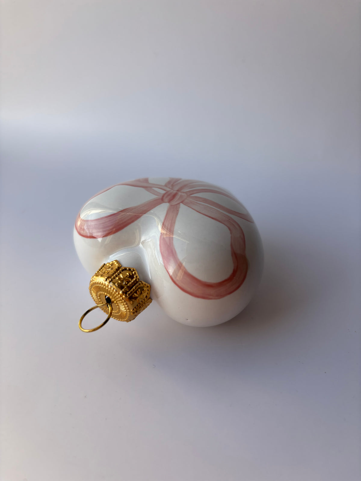 Boule de Noël - Nœud rose "Anastasia" (8cm)
