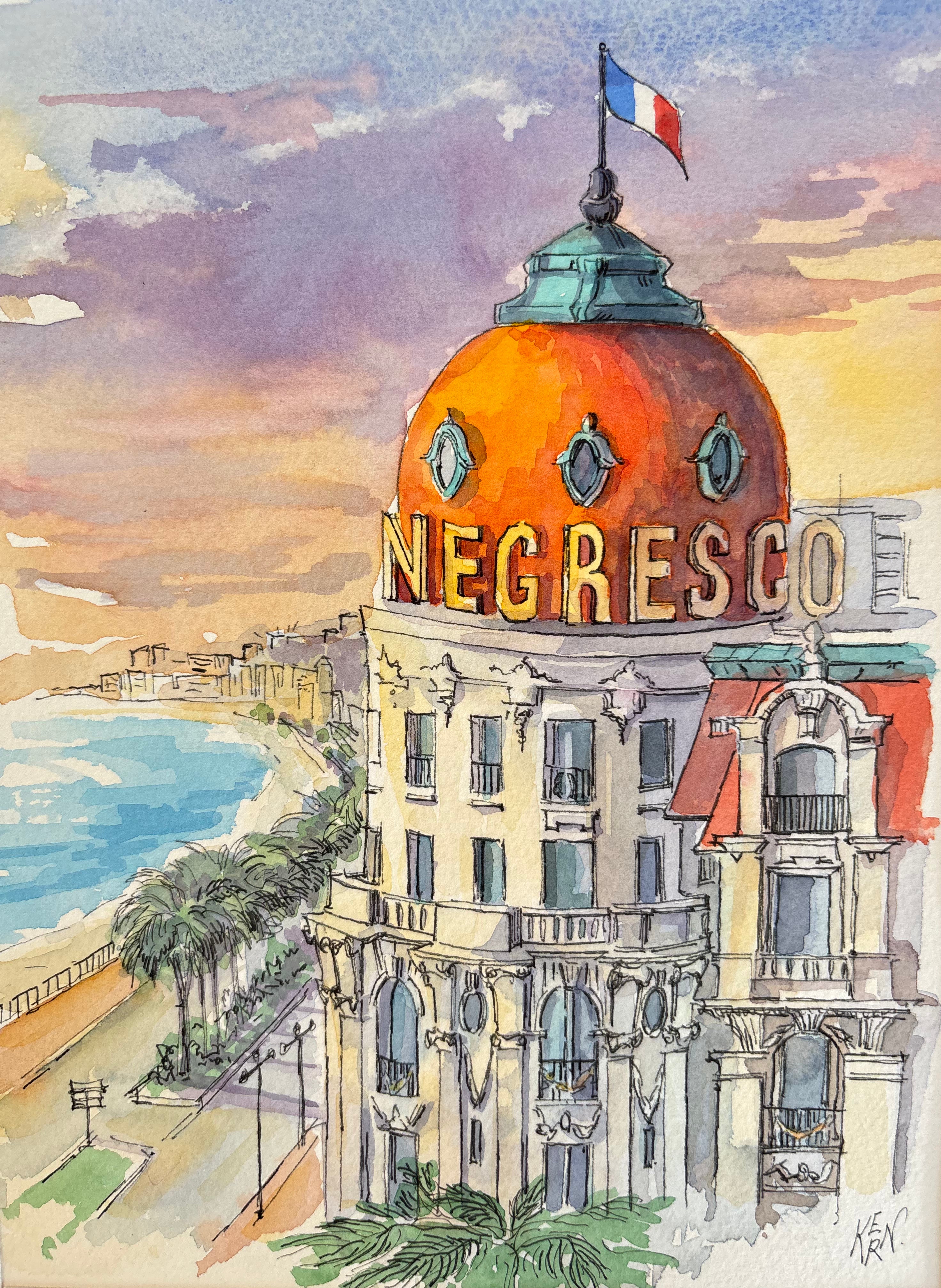 „Negresco“ (18 × 24 cm) — Mischtechnik