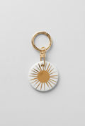 Médaillon de collection en porcelaine Soleil Blanc (5 cm)