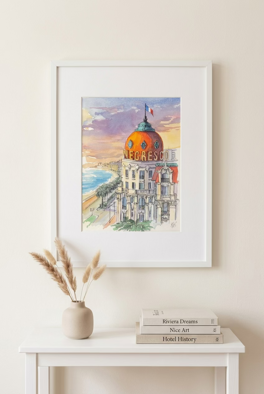 „Negresco“ (18 × 24 cm) — Mischtechnik