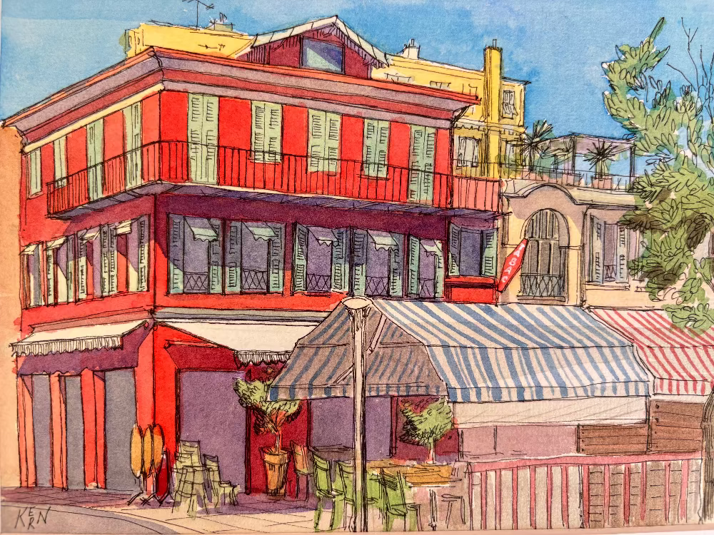 aquarelle cours saleya