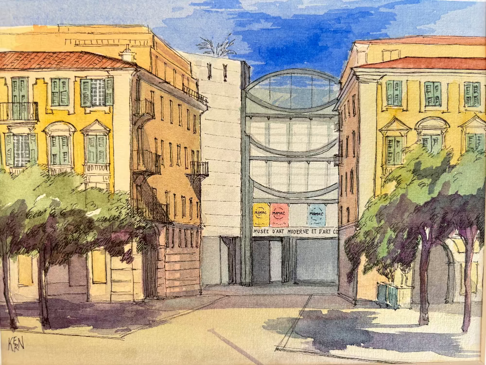 „Place Garibaldi“ (18 × 24 cm) — Original-Aquarell